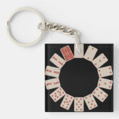 Porte-clés Coeurs Jouer aux cartes Cercle (Devant)