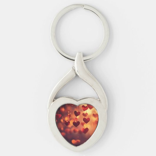 Porte-clés coeurs pendants (Devant)