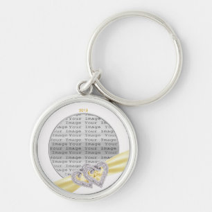 Porte-clés Coeurs personnalisés Porte - clé de ruban citron