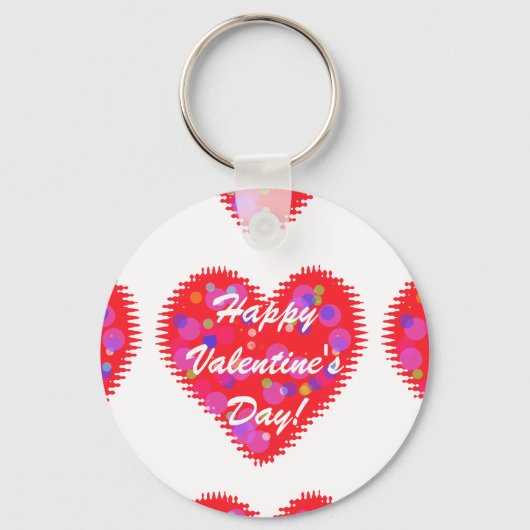 Porte-clés Coeurs rétro Valentine (Recto)