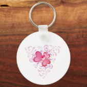 Porte-clés Coeurs roses (Recto)