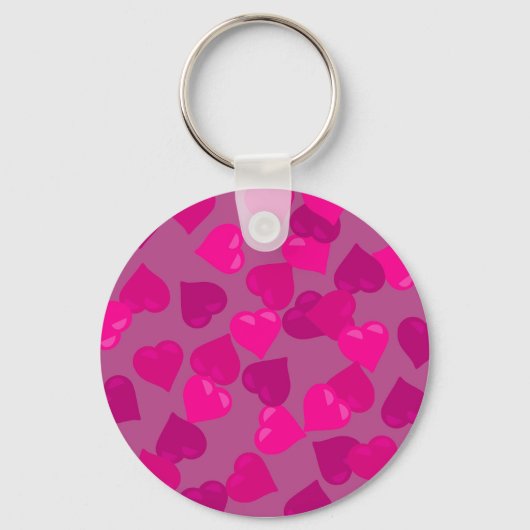 Porte-clés Coeurs roses (Recto)