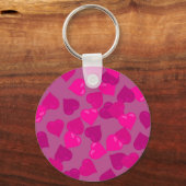 Porte-clés Coeurs roses (Recto)