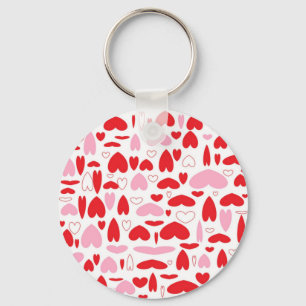 Porte-clés Coeurs Rouge Et Rose