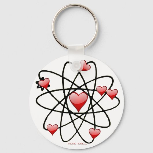 Porte-clés Coeurs rouges de Saint Valentin atomique (Recto)
