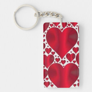 PORTE-CLÉS COEURS ROUGES POUR LA JOURNÉE DE VALENTINE