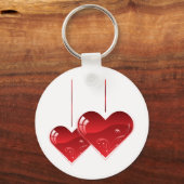 Porte-clés Coeurs sur une chaîne (Recto)