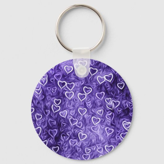 Porte-clés Coeurs tombants - Violet (Recto)