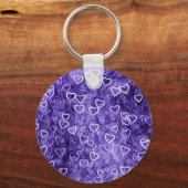 Porte-clés Coeurs tombants - Violet (Recto)