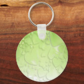 Porte-clés Coeurs verts et blancs Abstraits (Recto)