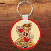 Porte-clés Coeurs vintages ma chérie (Recto)