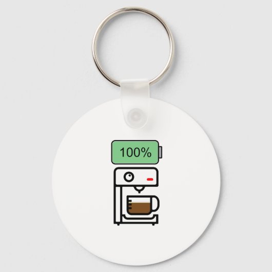 Porte-clés Coffee addiction design (Verso)