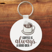 Porte-clés Coffee Always Good Idea (Recto)