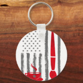 Porte-clés Coffee and Paint  - Vintage USA American Flag for  (Recto)