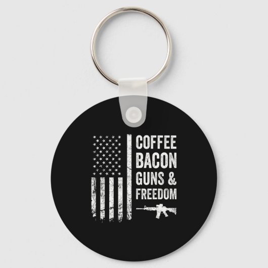 Porte-clés Coffee Bacon Guns & Dom - Bbq Grill Funny Gun (Recto)