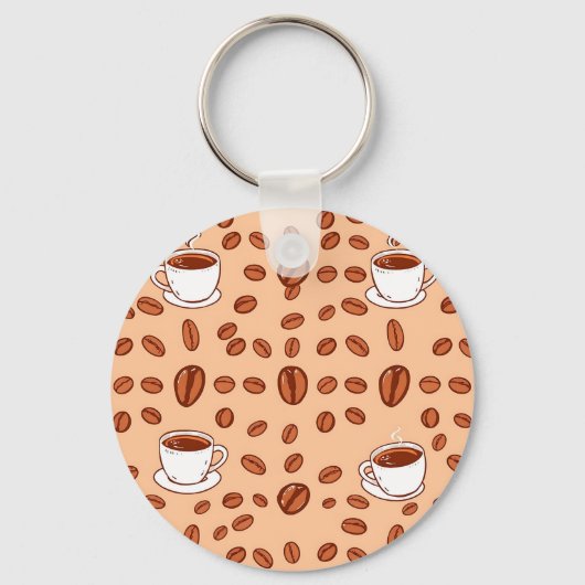 Porte-clés Coffee Beans Cups Cozy Pattern (Recto)