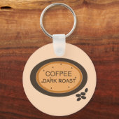 Porte-clés Coffee Dark Roast Connectez-vous en orange et Brow (Recto)
