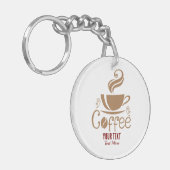 Porte-clés Coffee Lover Design – Minimal Coffee Cup Graphic (Devant gauche)