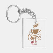 Porte-clés Coffee Lover Design – Minimal Coffee Cup Graphic (Devant gauche)