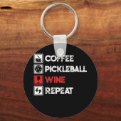 Porte-clés Coffee Pickleball Wine Repeate (Recto)