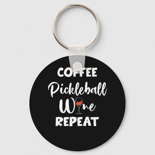 Porte-clés Coffee Pickleball Wine Repeate (Recto)