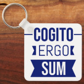Porte-clés Cogito ergo sum - phrase latine (Recto)