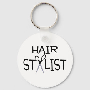 Porte-clés Coiffeur Noir Avec Ciseaux