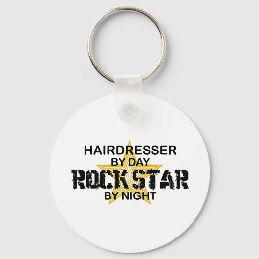 Porte-clés Coiffeur Rock Star par nuit (Recto)