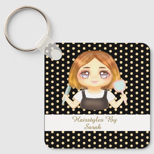 Porte-clés Coiffeuse de salon (Recto)