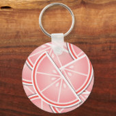 Porte-clés Coincés de pamplemousse rose (Recto)