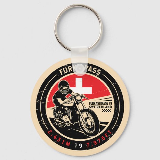 Porte-clés Col Furka | Suisse | Motorcycle (Recto)
