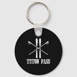 Porte-clés col Teton Wyoming skieur ski nordique alpin