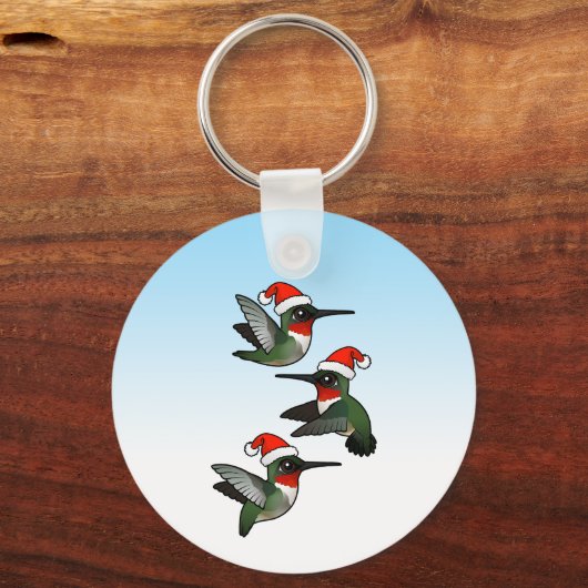 Porte-clés Colibri à gorge rubis de Noël (Verso)
