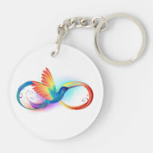 Porte-clés Colibri arc-en-ciel avec symbole Infinity (Dos)