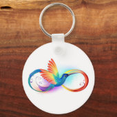 Porte-clés Colibri arc-en-ciel avec symbole Infinity (Recto)