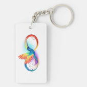 Porte-clés Colibri arc-en-ciel avec symbole Infinity (Dos)