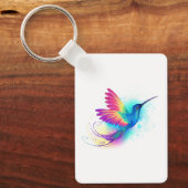 Porte-clés Colibri arc-en-ciel exotique (Recto)