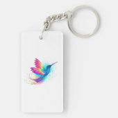 Porte-clés Colibri arc-en-ciel exotique (Dos)