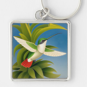 Porte-clés colibri Art Déco