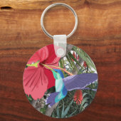 Porte-clés Colibri bleu et vert (Recto)