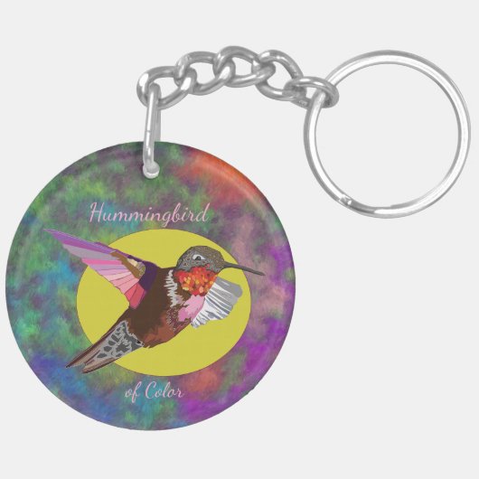 Porte-clés Colibri de Couleur (Dos droit)