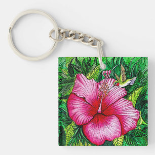 Porte-clés Colibri Hibiscus 