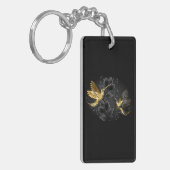 Porte-clés Colibri noir et or (Devant gauche)