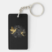 Porte-clés Colibri noir et or (Dos)