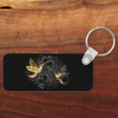 Porte-clés Colibri noir et or (Recto)