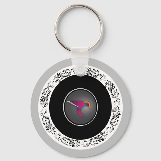 Porte-clés colibri pourpre (Recto)