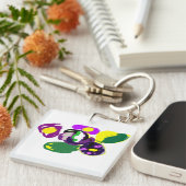 Porte-clés Colibri pourpre et fleurs (Devant Droit)