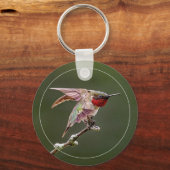 Porte-clés Colibri s'étire avec bordure (Recto)