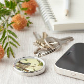 Porte-clés Colibri sur son nid (Côté)