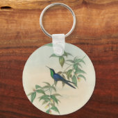Porte-clés Colibri vert et bleu (Recto)